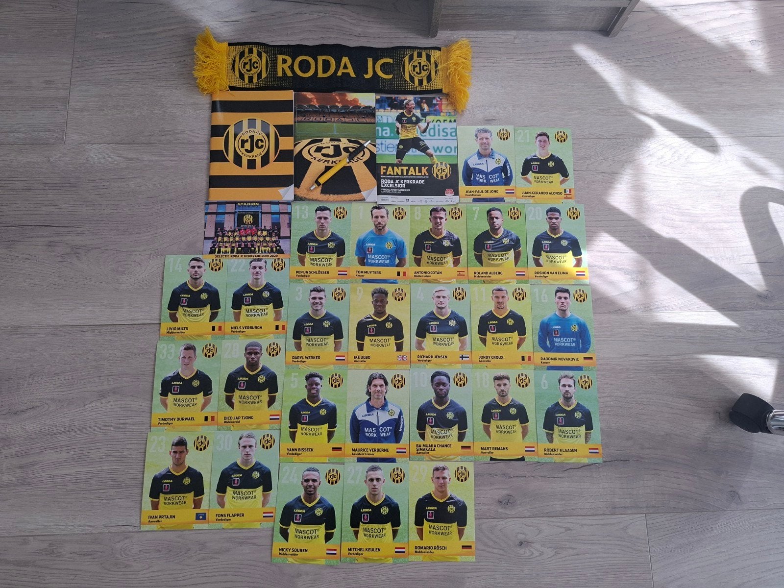 Roda Voetbalmerch Seizoen 19/20, Verzamelen, Ophalen of Verzenden, Zo goed als nieuw, Roda JC, Spelerskaart