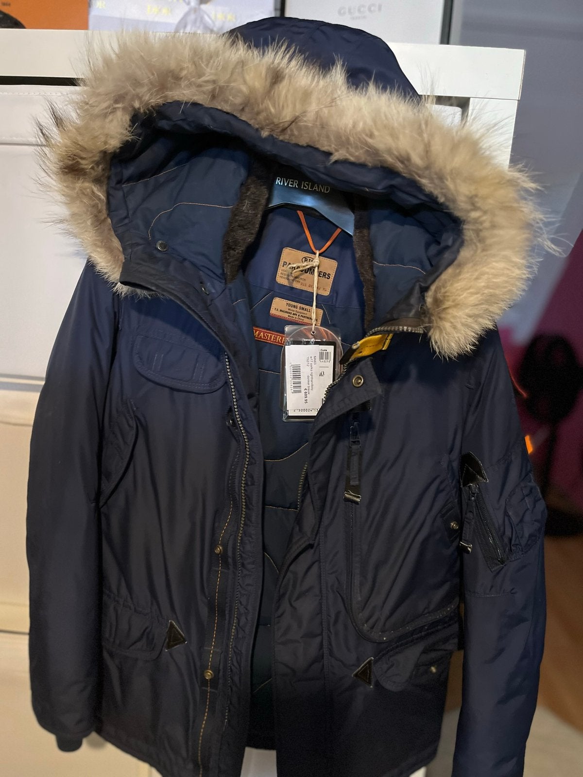 Parajumpers Winterjas – Donkerblauw, Ophalen of Verzenden, Zo goed als nieuw, Blauw