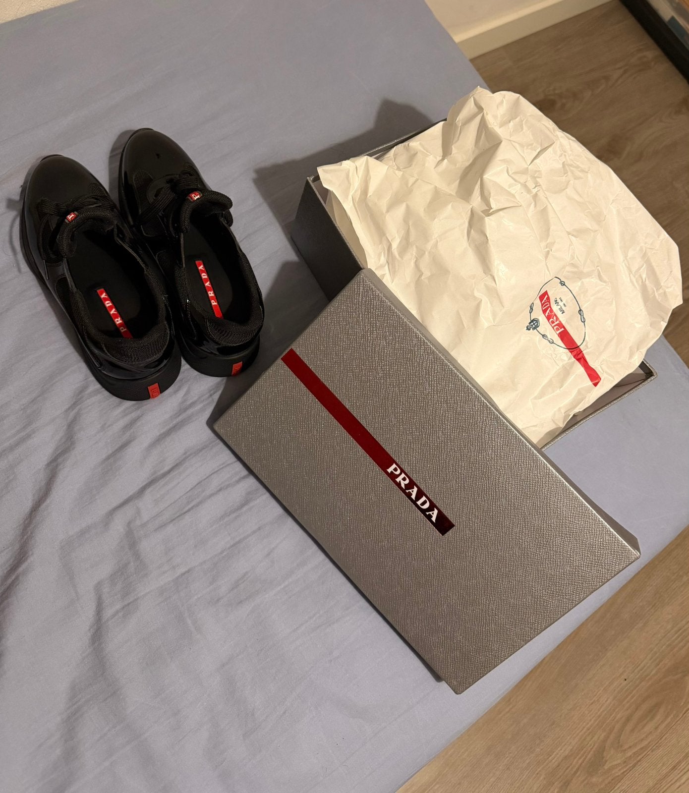 Prada cups, Ophalen, Zwart, Nieuw, Sneakers of Gympen