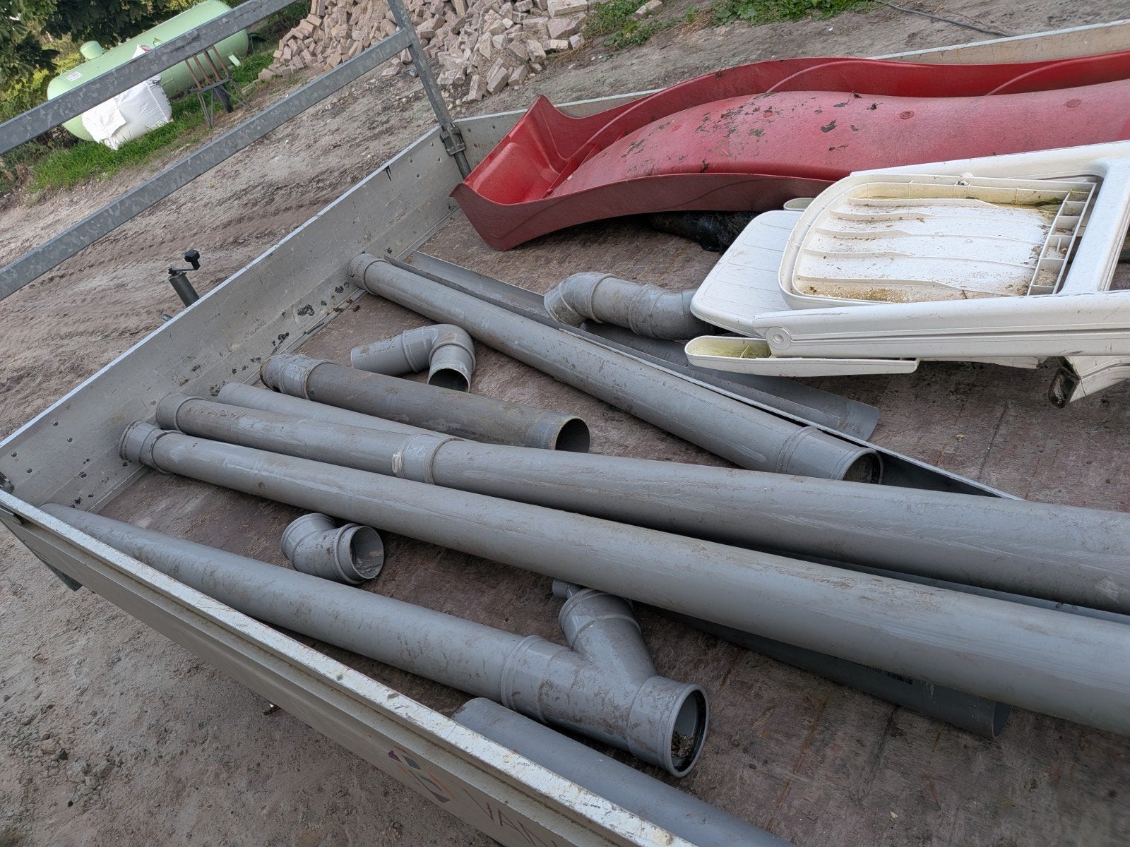 Diverse PVC afvoerbuizen en bochten, Afvoer, Gebruikt, Pvc, 6 meter of meer