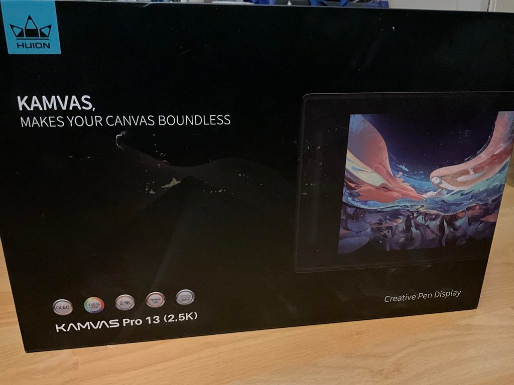 HUION Kamvas Pro 13 (2.5K), Computers en Software, Tekentablets, Ophalen, Zo goed als nieuw, HUION