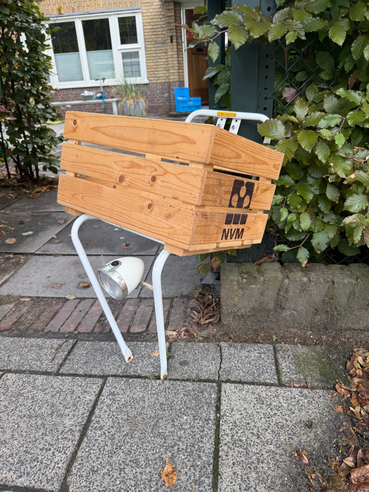 Nieuw fietsenrek (voor) met houten krat, Ophalen of Verzenden, Nieuw
