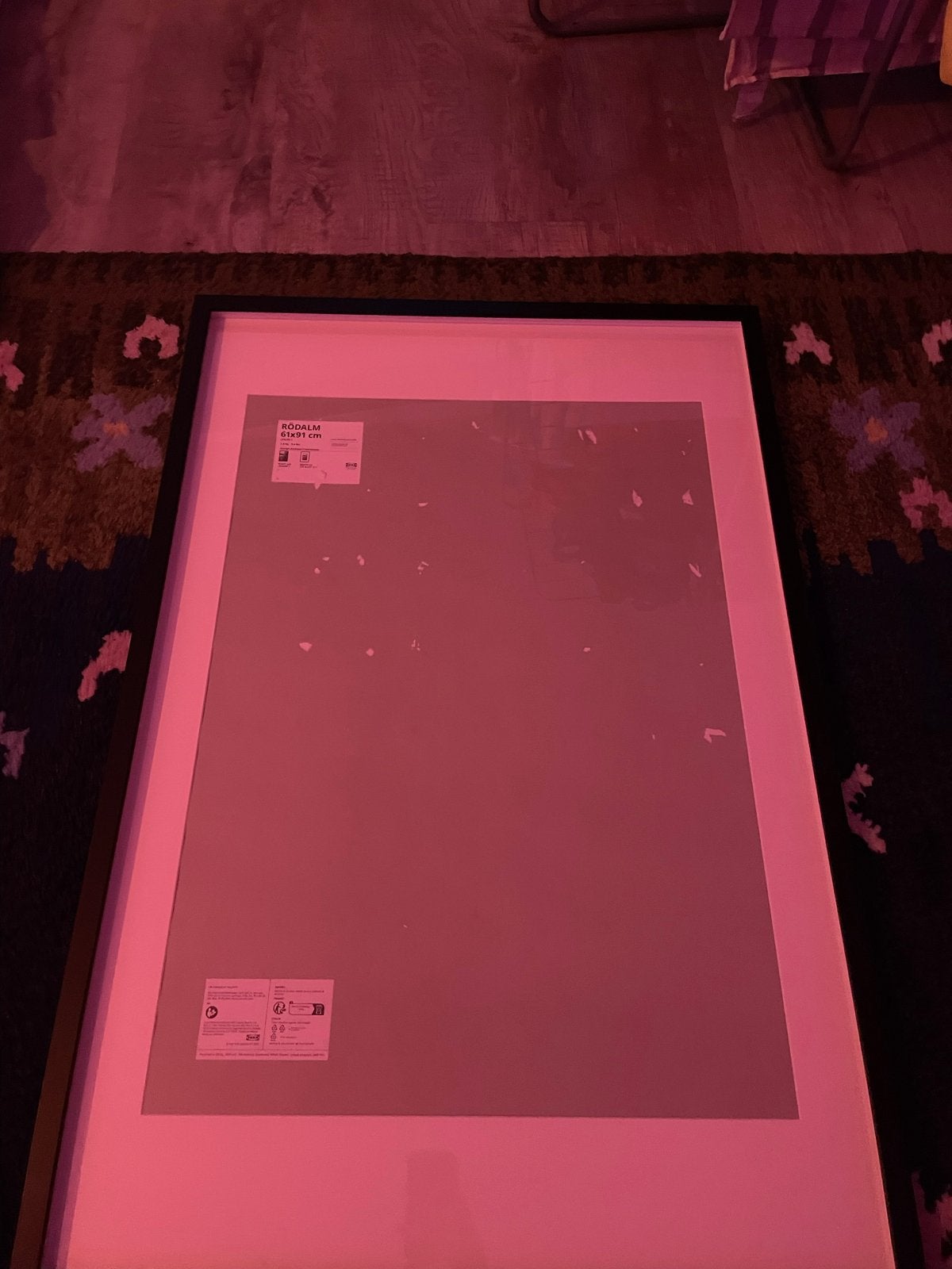 IKEA LOMVIKEN Lijst, zwart, 61x91 cm, Ophalen, Hout, Posterlijst, Zo goed als nieuw
