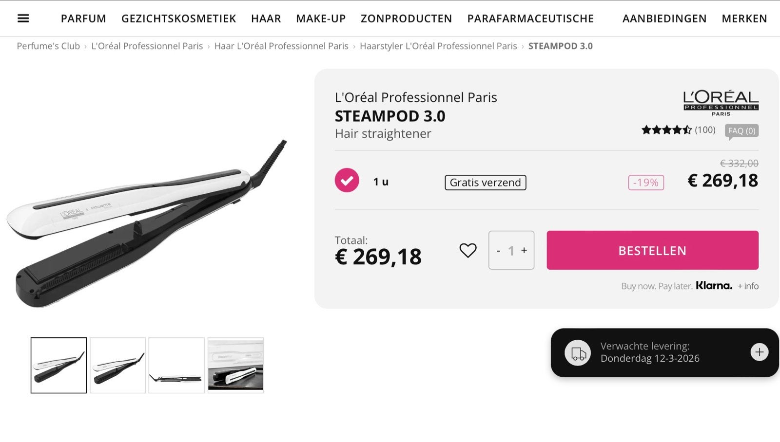 L'Oréal Professionnel Paris Steampod 3.0 Stijltang, Ophalen of Verzenden, Nieuw, Haarverzorging