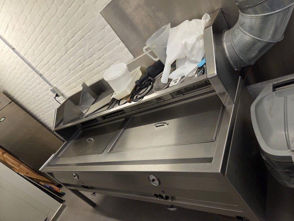 2 pans Smitto visbak friteuse, 4 liter of meer, Ophalen, Zo goed als nieuw, Duo-friteuse