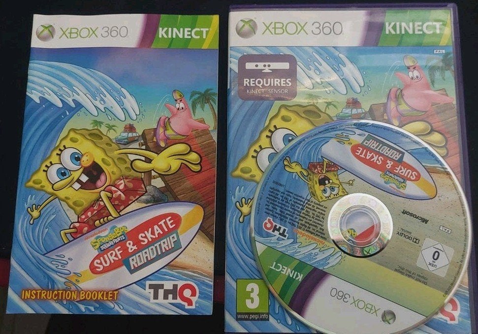 Surf & Skate roadtrip SpongeBob ENGELS 360 xbox, 1 speler, Ophalen of Verzenden, Zo goed als nieuw, Vanaf 3 jaar