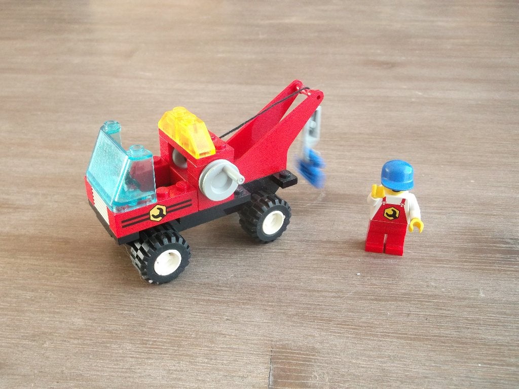 lego 6446 crane truck (1999), Ophalen of Verzenden, Gebruikt, Complete set, Lego