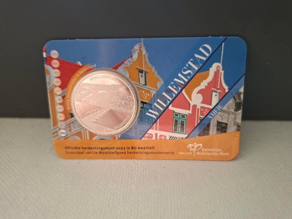 Werelderfgoed Willemstad Curaçao Herdenkingsmunt 2023, Verzenden, Koningin Beatrix, Euro's, Losse munt