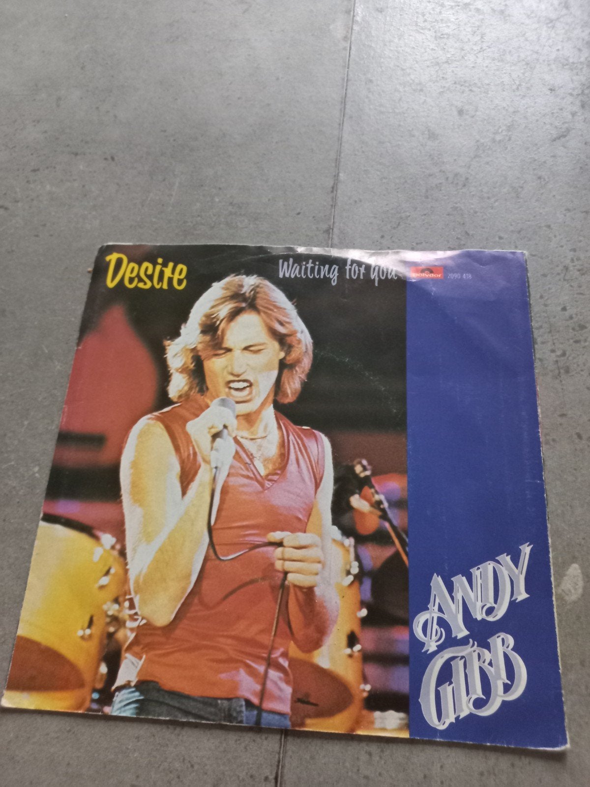 Andy Gibb - Desire / Waiting For You), Cd's en Dvd's, Ophalen of Verzenden, Gebruikt, 7 inch, Pop