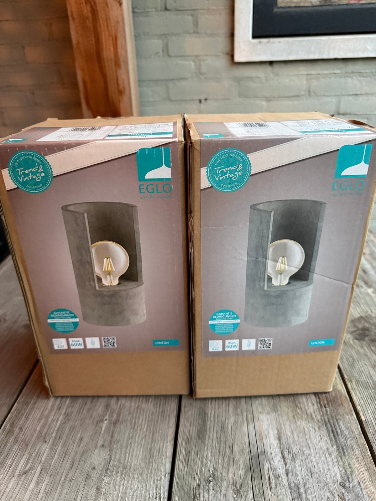 EGLO Lynton Tafellampen - Set van 2, Nieuw in Doos, Eglo, Nl, 27 cm, Sfeerlamp