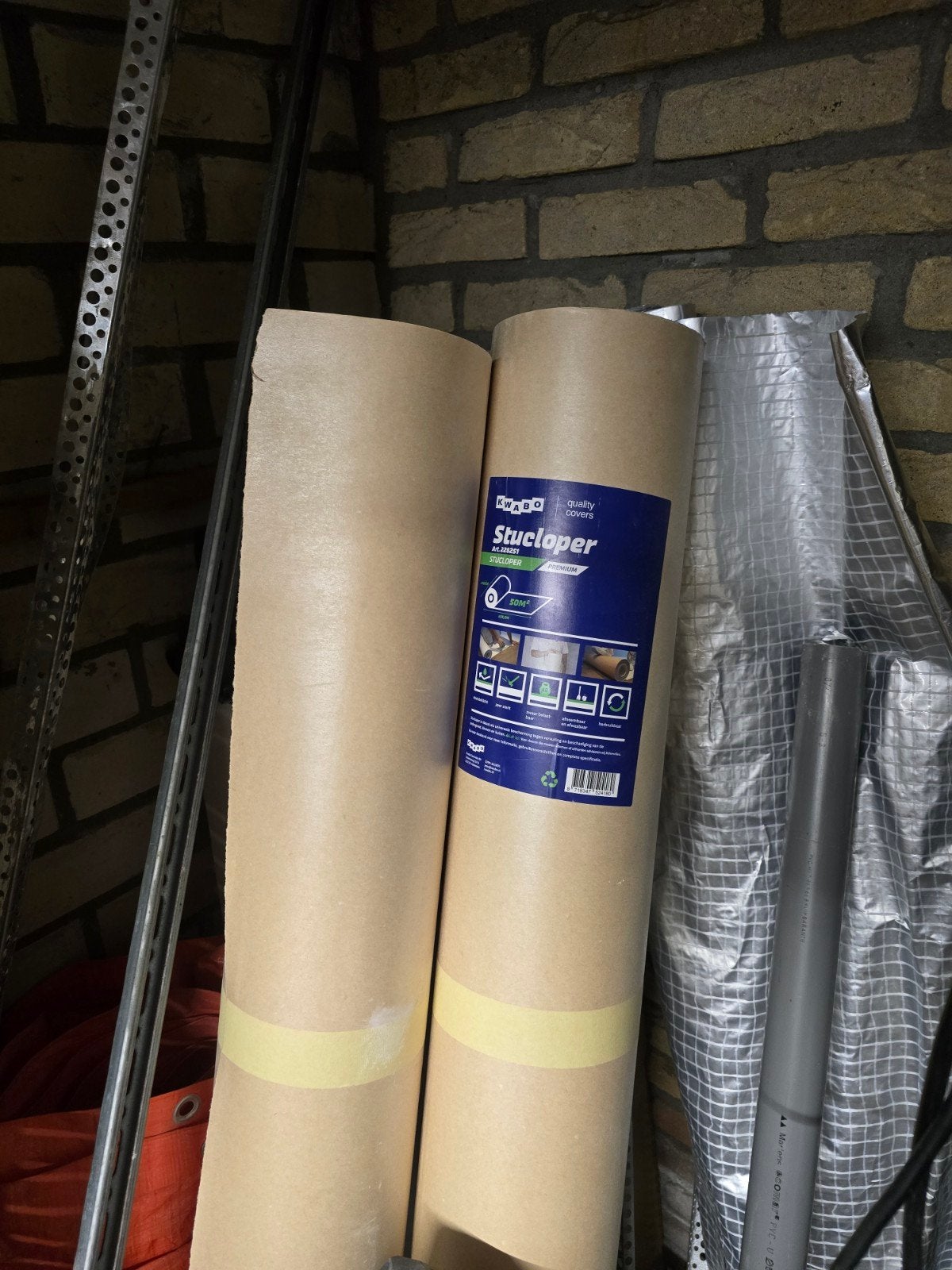 Kwabo Stucloper Premium 50m² - Beschermfolie, Doe-het-zelf en Verbouw, Ophalen, Nieuw, 15 m² of meer, Folie