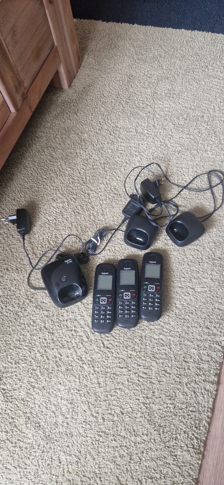 Set van 3 Gigaset huistelefoons met opladers, Ophalen of Verzenden, Gebruikt, 3 handsets