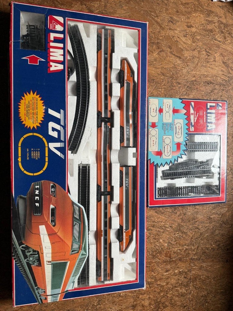 Lima TGV set + rail set, Hobby en Vrije tijd, Modeltreinen | H0, Treinset, Gelijkstroom of Wisselstroom, Ophalen of Verzenden
