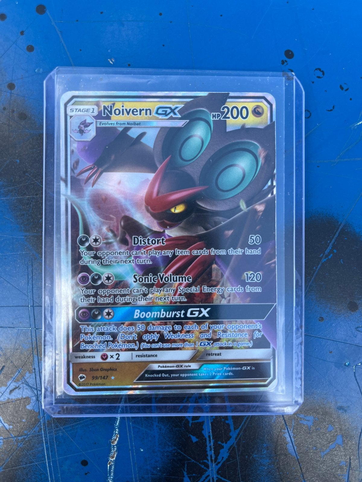 Noivern GX Pokémon Kaart 99/147 - Zo goed als nieuw, Ophalen, Zo goed als nieuw, Losse kaart, Foil
