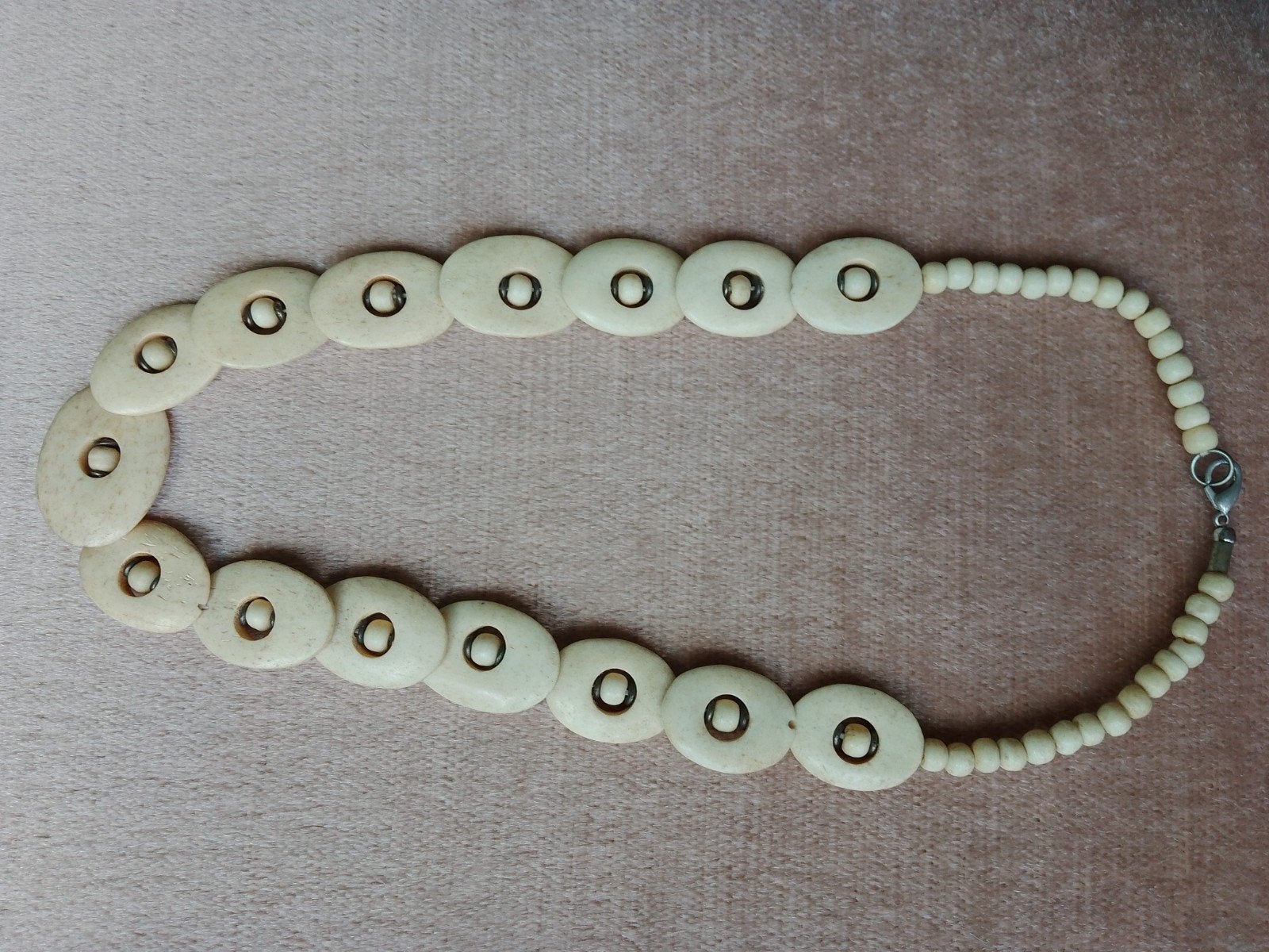 Vintage etnische handgemaakte bone kettingen, Ophalen, Zo goed als nieuw, Overige kleuren, Overige materialen
