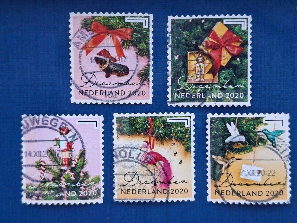 Postzegel NL 2020 5 Kerstzegels 03-07, Ophalen of Verzenden, Na 1940, Gestempeld