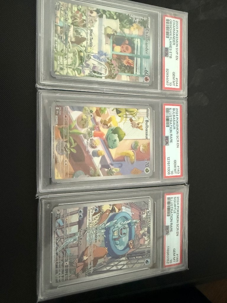 Charmander Bulbasaur Squirtle Set PSA 10, Ophalen of Verzenden, Zo goed als nieuw, Losse kaart