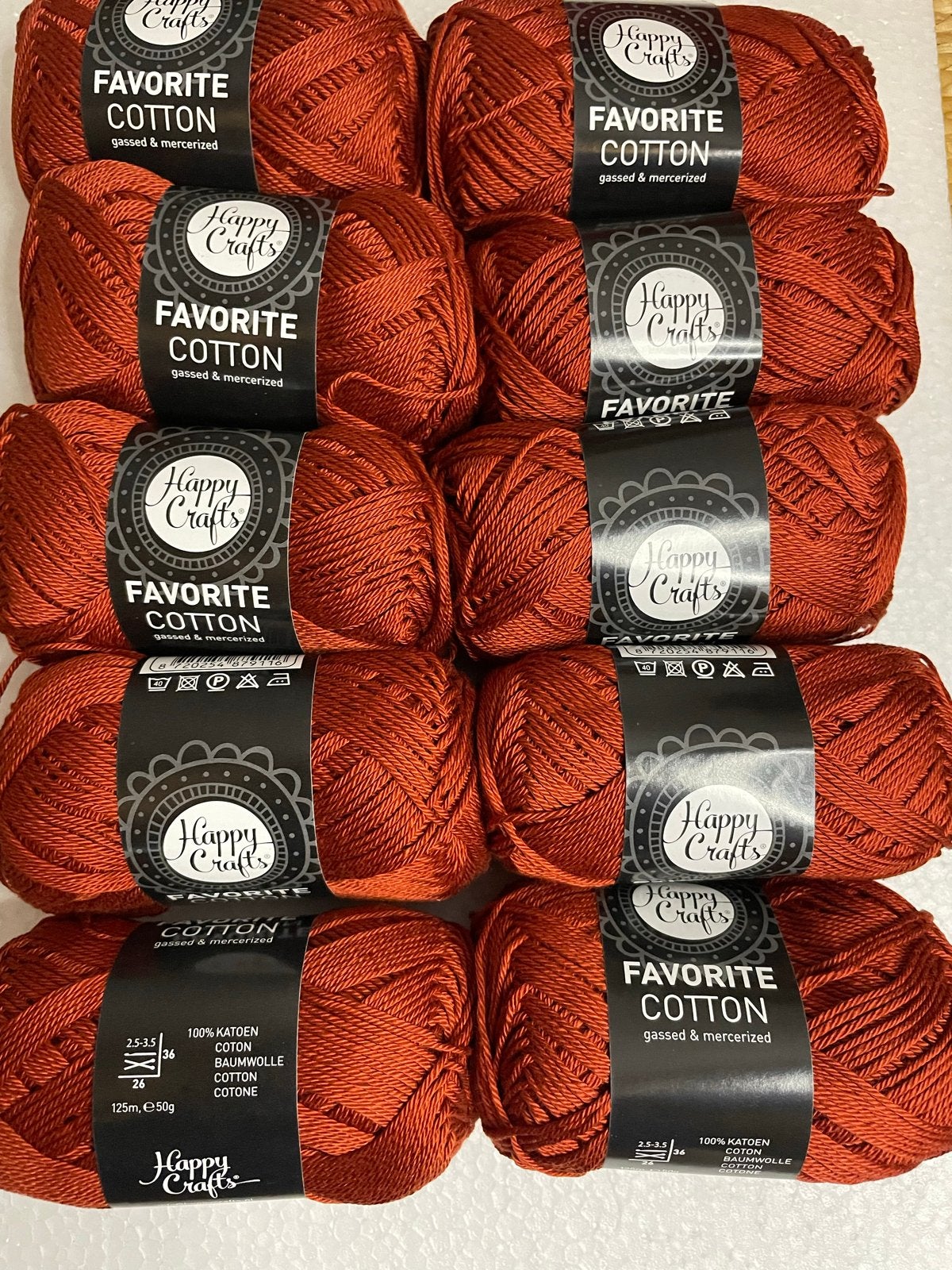 Happy Crafts Favorite Cotton Garen - 10 bollen, -, Breien of Haken, -, Nieuw