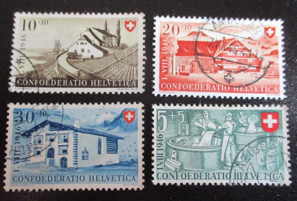Zwitserland, serie Pro  Patria, 1946, Postzegels en Munten, Postzegels | Europa | Zwitserland, Verzenden, Gestempeld