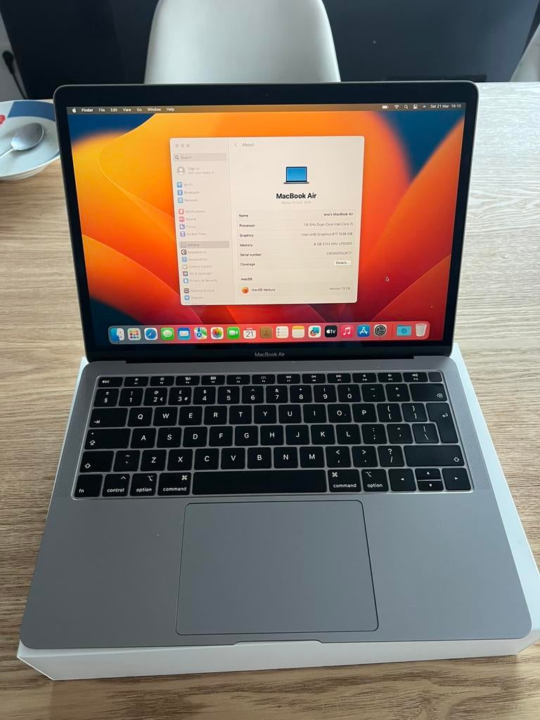 Macbook Air 13 128gb, Computers en Software, Apple Macbooks, 13 inch, Minder dan 2 Ghz, Ophalen of Verzenden, Zo goed als nieuw