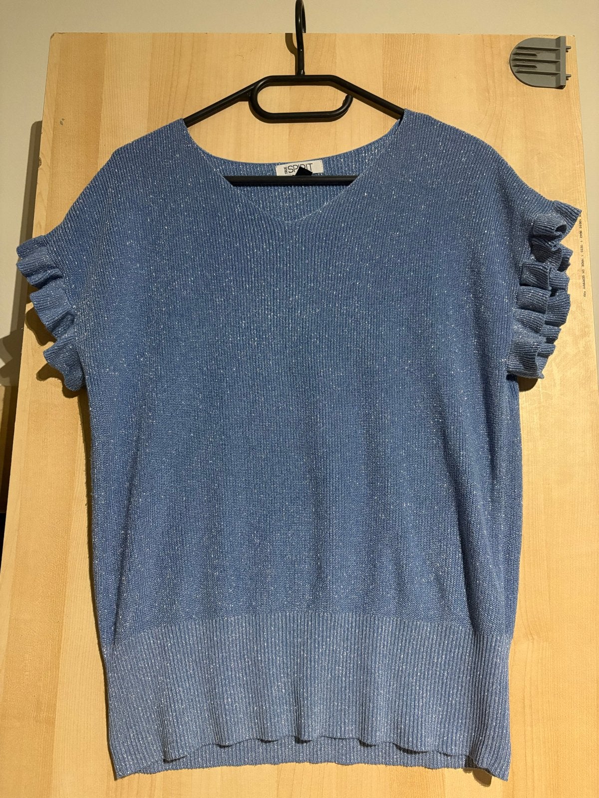 True Spirit Dames Top met Glitter & Ruffle Mouwen - Maat L, Kleding | Dames, Blauw, Maat 42/44 (L), Ophalen of Verzenden, Zo goed als nieuw