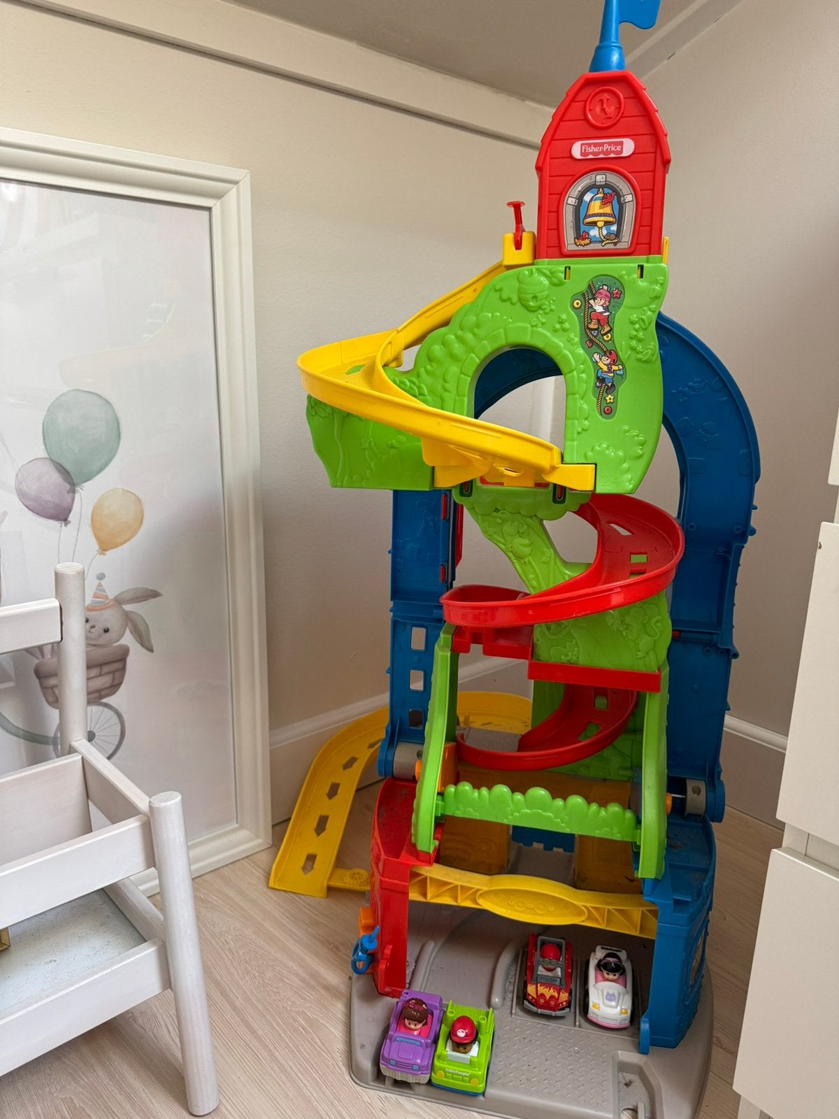 Fisherprice little people zit en sta racebaan 87 cm, Kinderen en Baby's, Ophalen, Zo goed als nieuw, Speelset