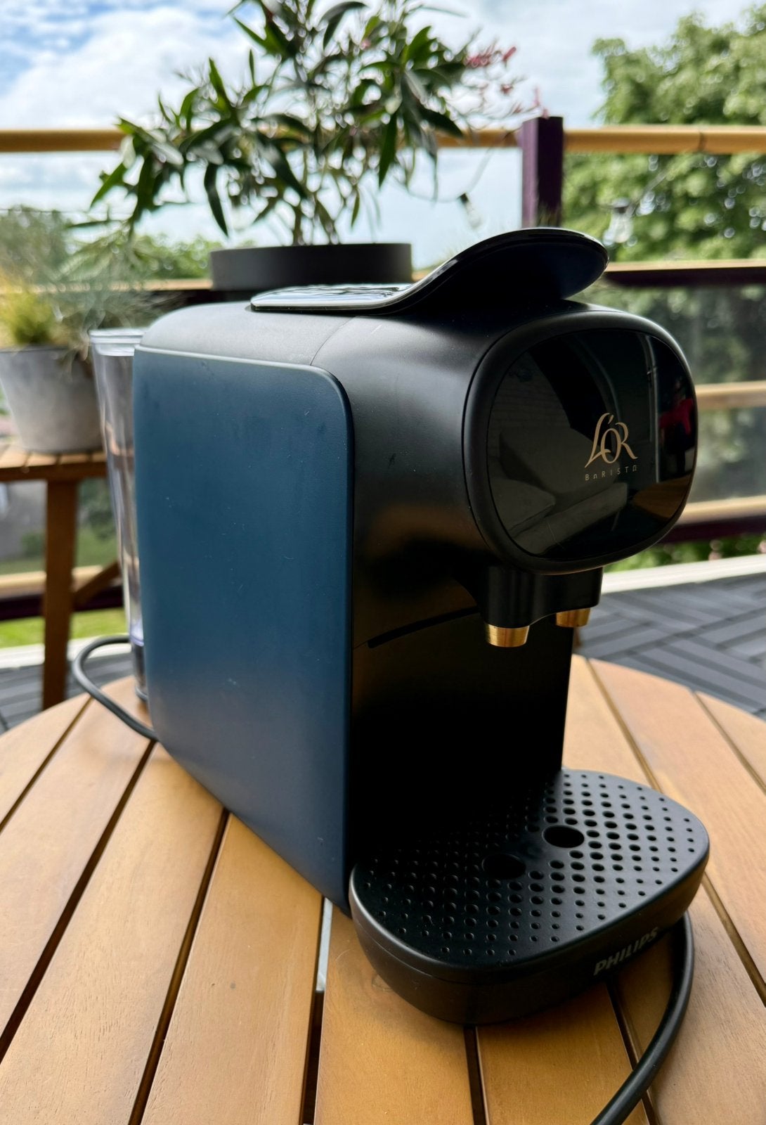 Philips L’or Barista zwart/blauw, Witgoed en Apparatuur, Ophalen, Zo goed als nieuw, Koffiemachine, Koffiepads en cups