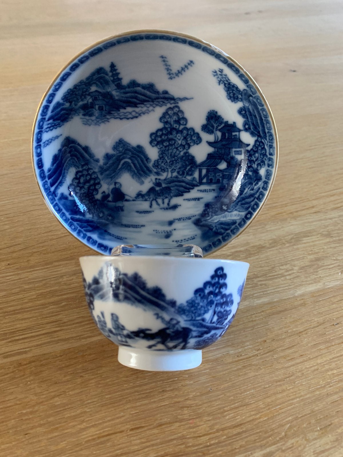 Chinees yongzheng qianlong kop en schotel soft paste, Ophalen of Verzenden