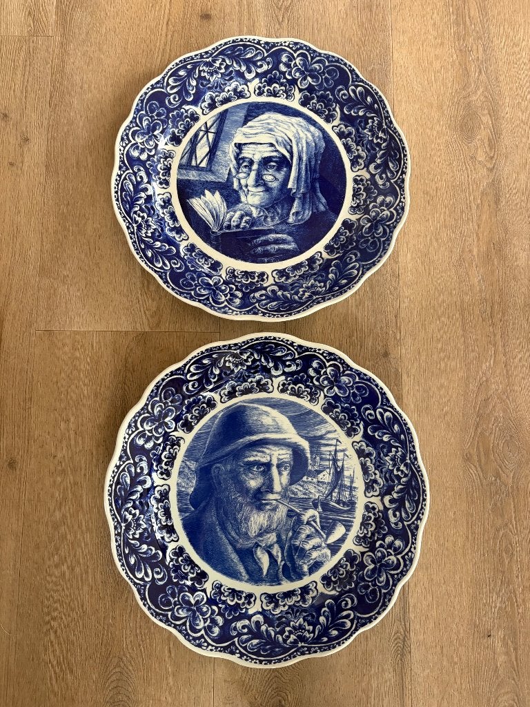 Set 2grote wandborden van Boch Frères La Louvière, Antiek en Kunst, Antiek | Wandborden en Tegels, Ophalen of Verzenden