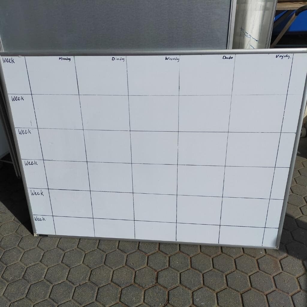 Whiteboard -planbord -Quantore 90x120 cm hxb, Ophalen, Gebruikt, Magneetbord