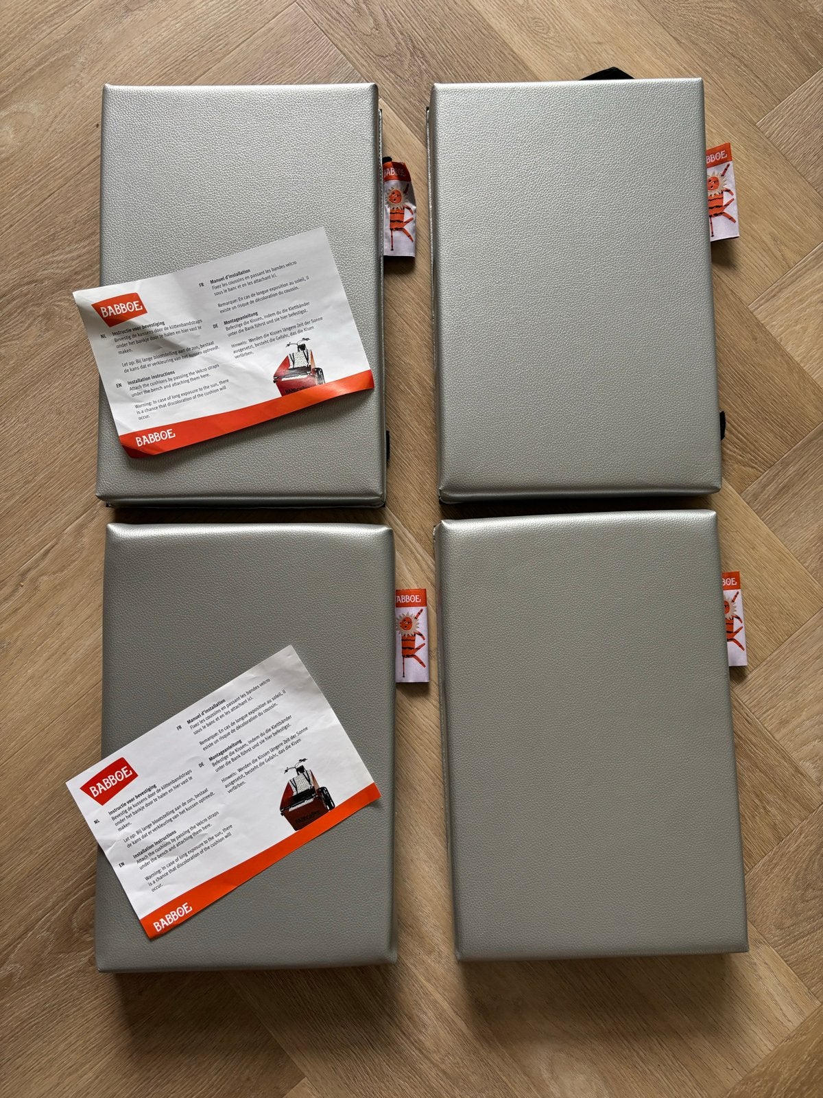 Babboe Max-E Kussenset Sunny Silver, Fietsen en Brommers, Ophalen of Verzenden, Nieuw, Overige typen, Overige materialen