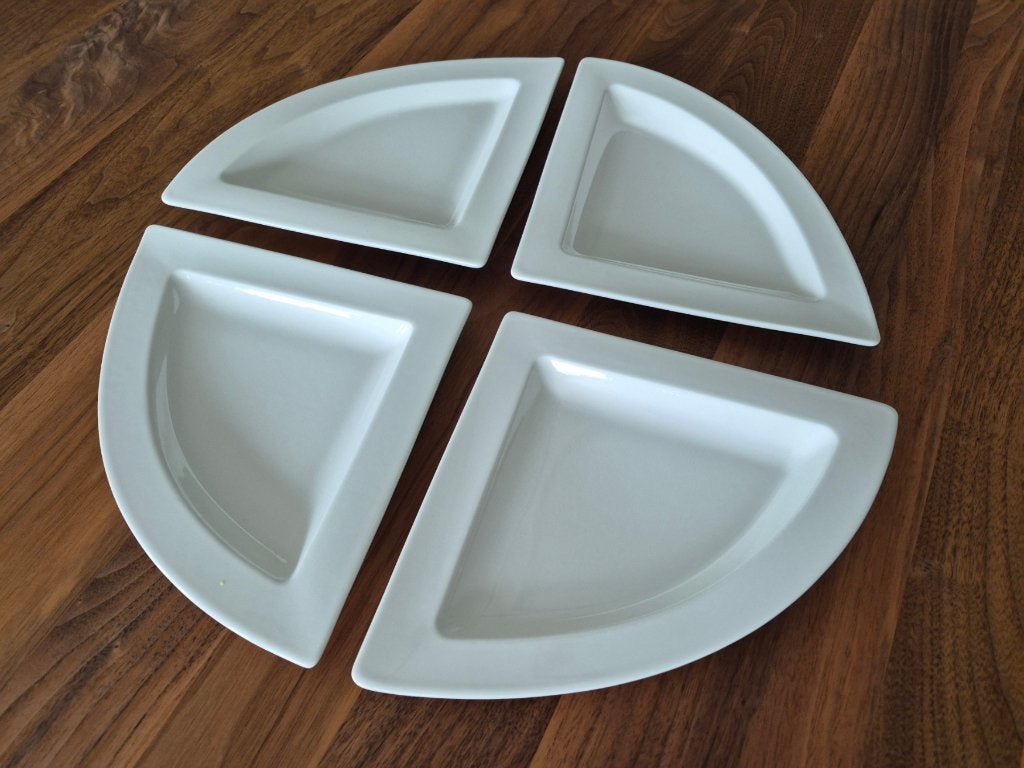 Villeroy & Boch model new wave 4 bordjes (side disches), Villeroy & Boch, Ophalen of Verzenden, Zo goed als nieuw, Bord(en)