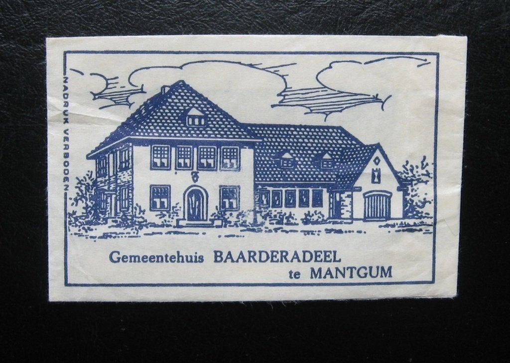 6263 Gemeentehuis Baarderadeel te Mantgum, Verzamelen, Ophalen of Verzenden, Nederland