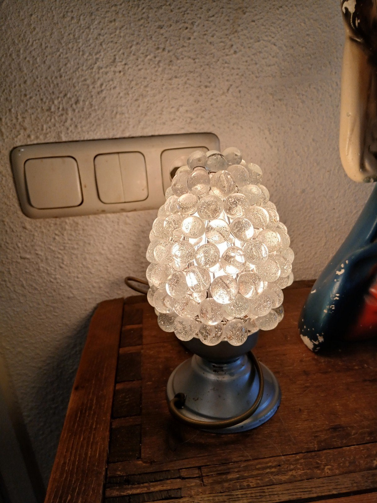 Retro glazen bubble cluster lamp, Ophalen of Verzenden, Huis en Inrichting