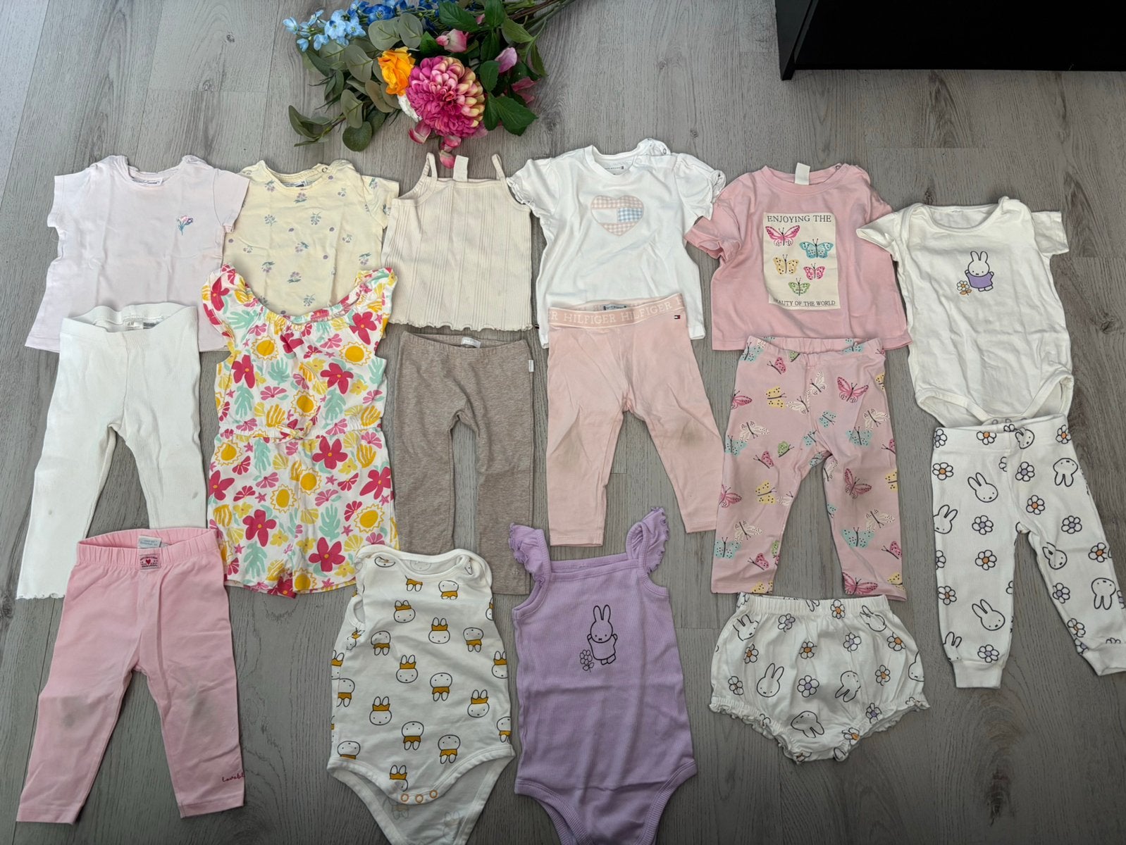 Bundel meisjes zomer maat 74/80 Tommy Hilfiger, Noppies etc., Ophalen of Verzenden, Gebruikt