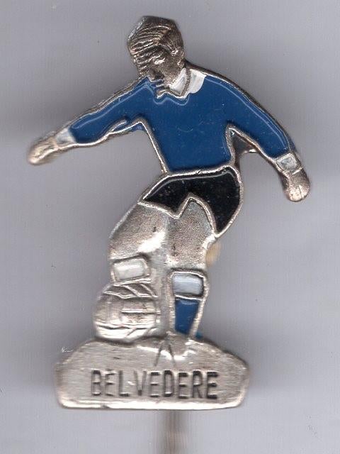 BELVERDERE voetbalmannetje zilvervoetje speldje ( Y_014 ), Verzamelen, Speldjes, Pins en Buttons, Verzenden, Zo goed als nieuw