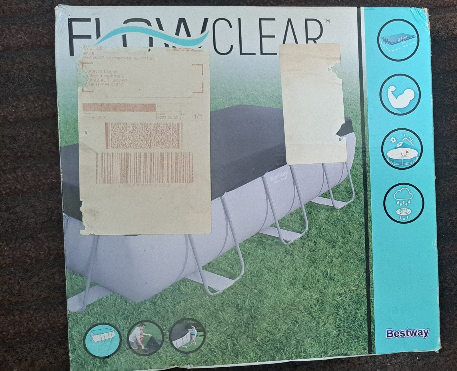 Nieuw Afdekzeil voor zwembad 4 x 2 meter, Onbekend, Nieuw, Ophalen of Verzenden, Bestway
