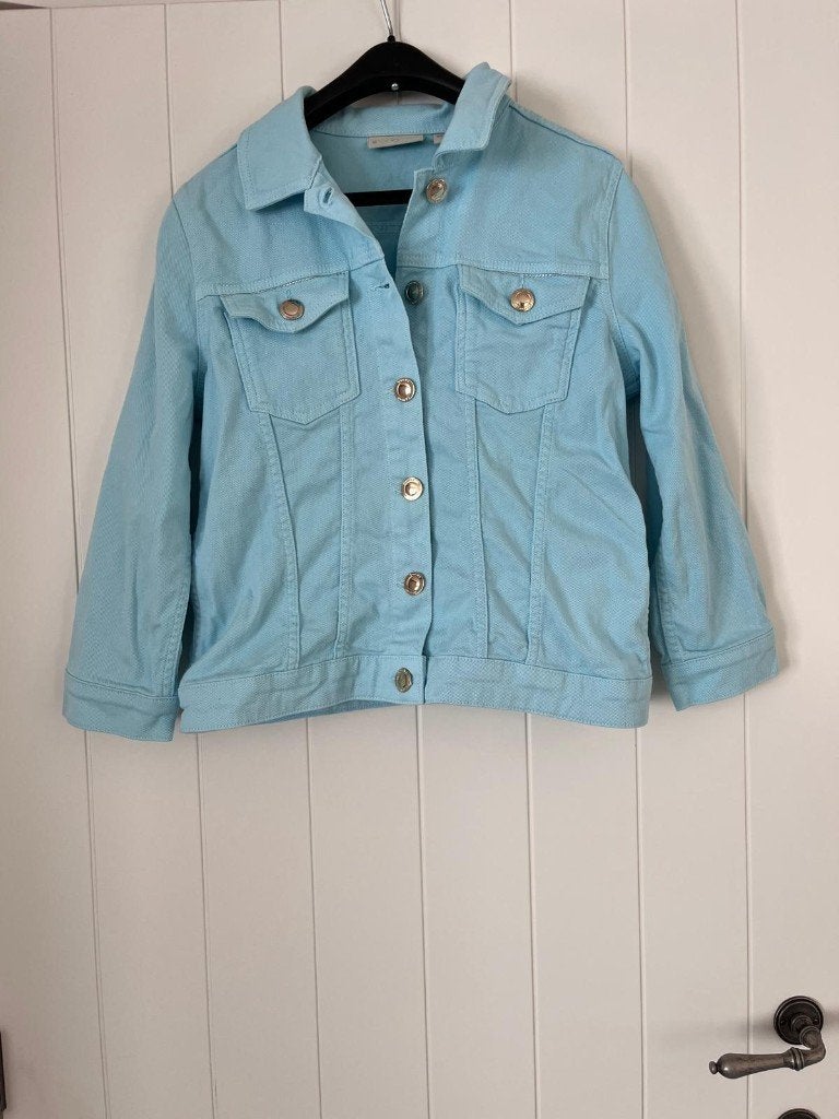 Green Ice lichtblauwe/turquoise jeansjasje, maat 40, Kleding | Dames, Maat 38/40 (M), Zo goed als nieuw, Green ice, Verzenden