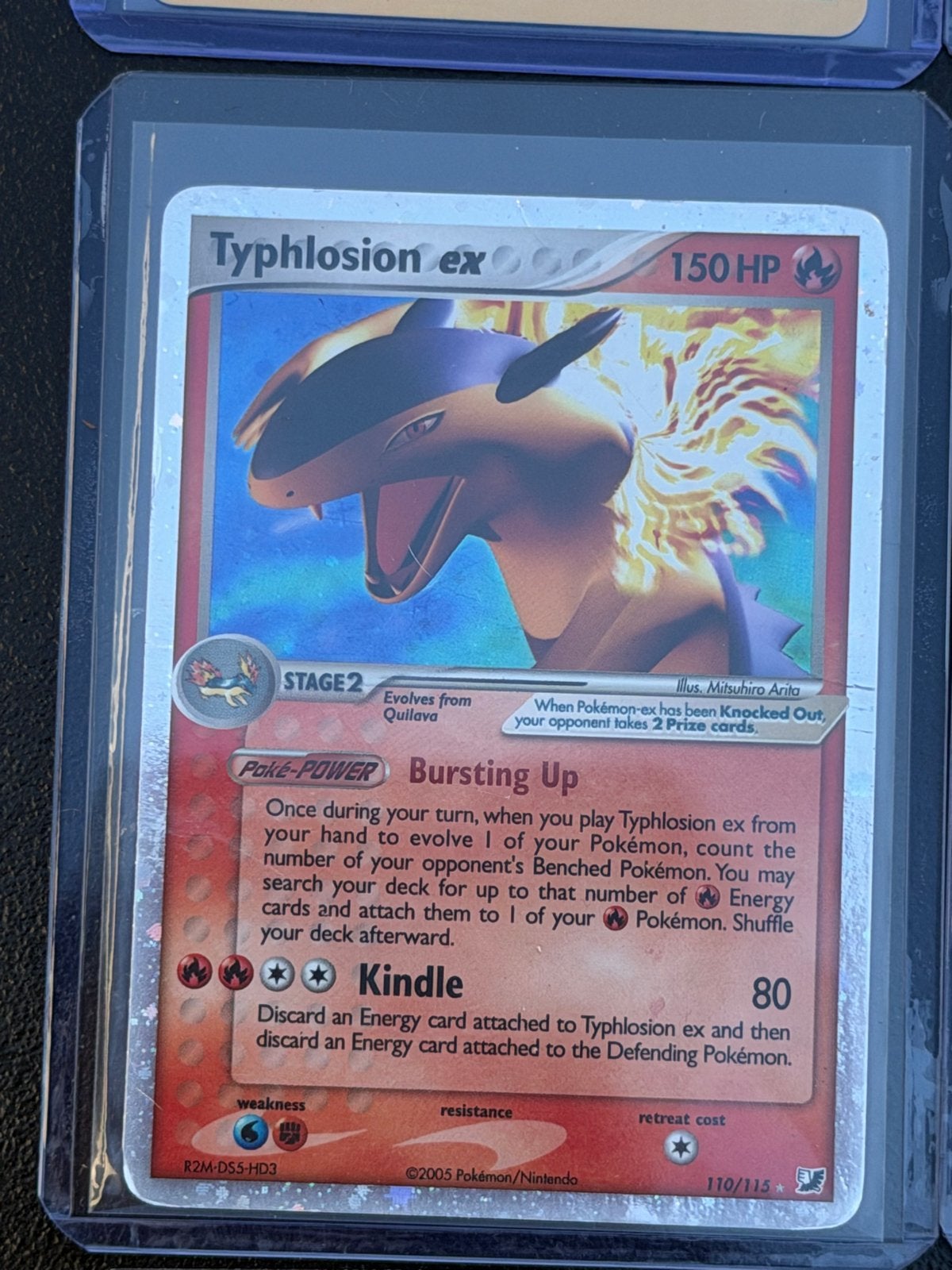 Pokémon Kaart: Typhlosion ex 110/115 (EX Unseen Forces), Ophalen of Verzenden, Gebruikt, Losse kaart, Foil