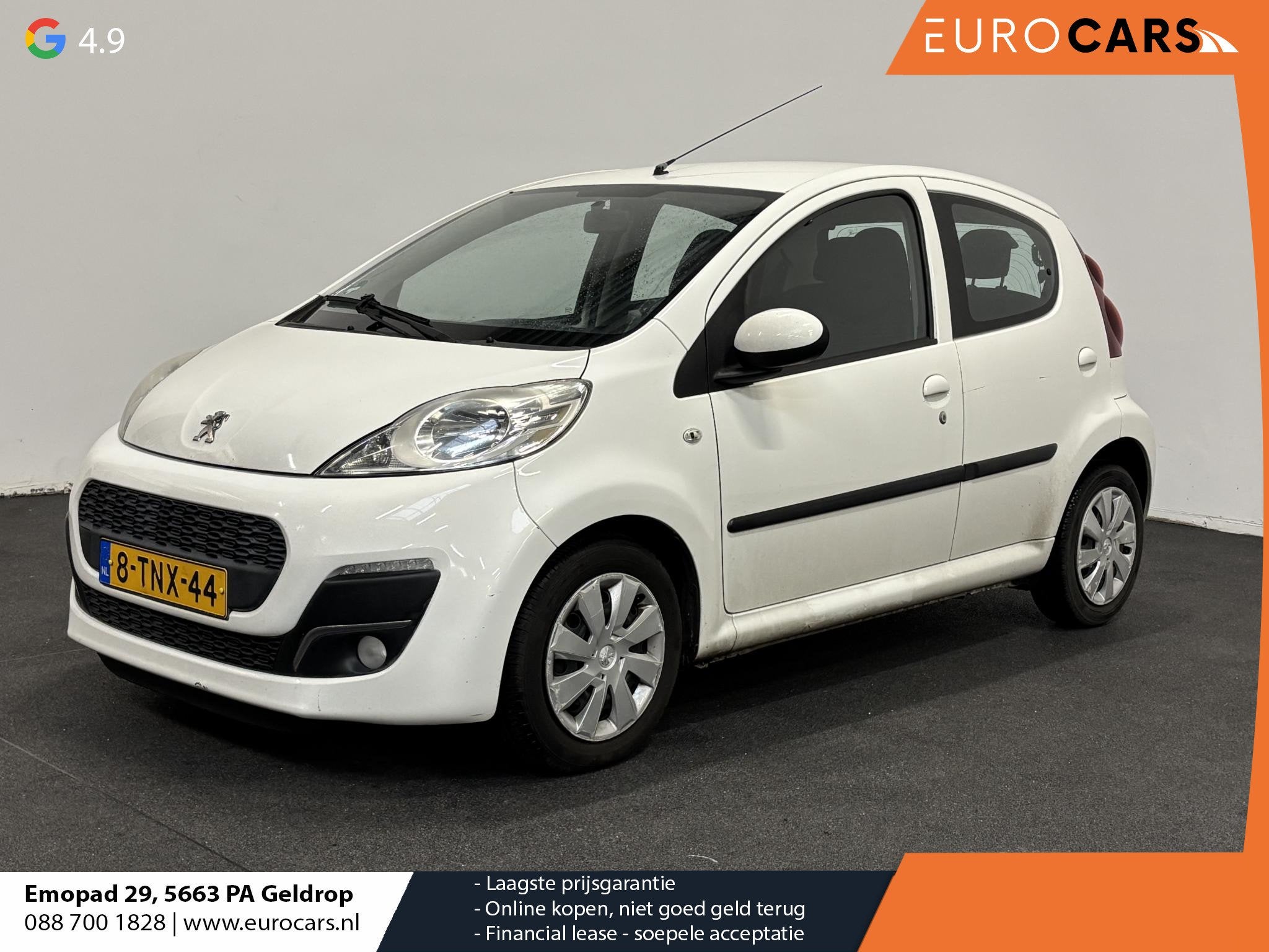 Peugeot 107 1.0 Active Airco Elektrische ramen, Auto's, Peugeot, Voorwielaandrijving, Euro 5, Stof, Gebruikt