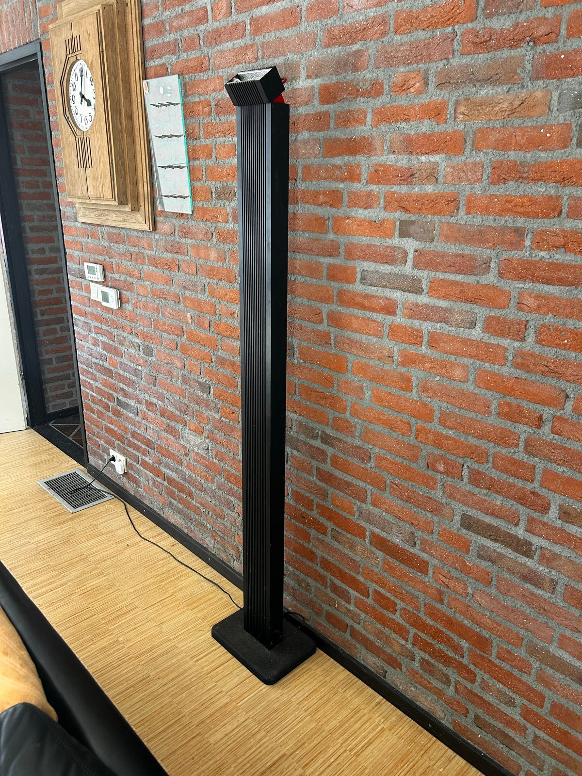 Stilnovo staande lamp - Zwart/Rood, kantelbare kop, Ophalen, Gebruikt, Metaal, 150 tot 200 cm