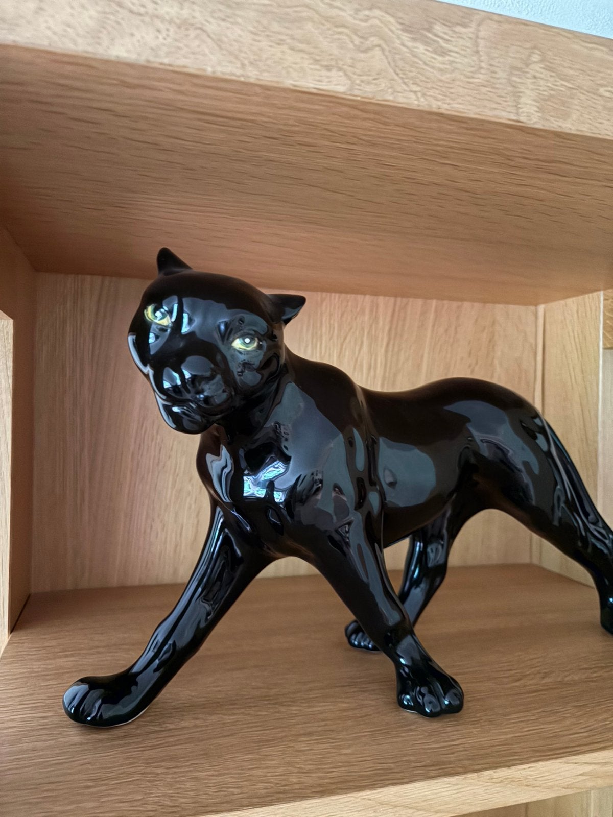 Keramiek grote zwarte panter, Ophalen, Nieuw, Wild dier, Beeldje of Figuurtje