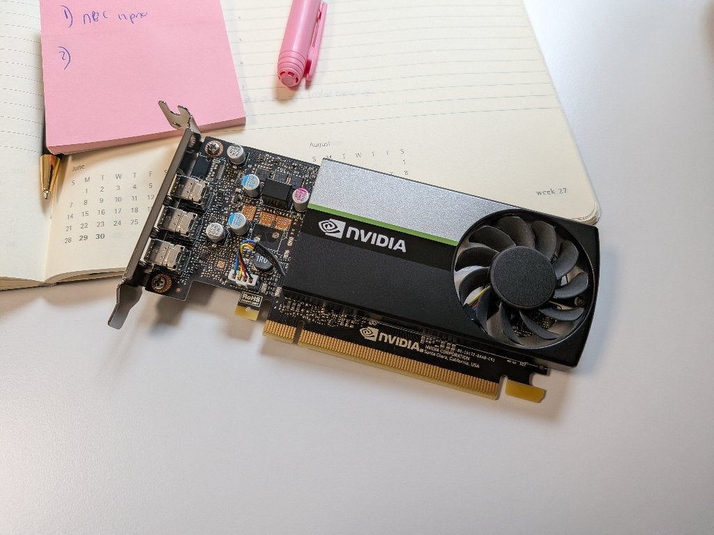 NVIDIA T400 4GB – Low Profile – 3x Mini DisplayPort, PCI-Express 3, Gebruikt, DisplayPort, GDDR6