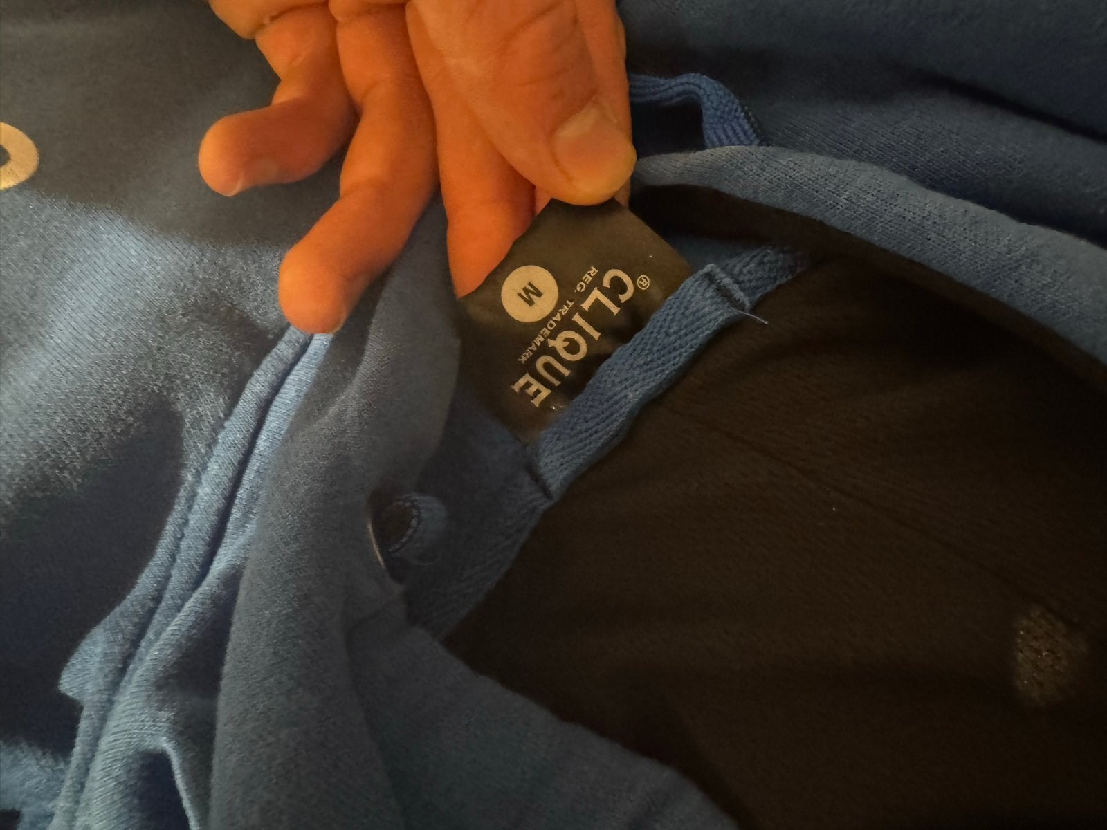 Blauwe hoodie met logo - Maat M, Ophalen of Verzenden, Zo goed als nieuw