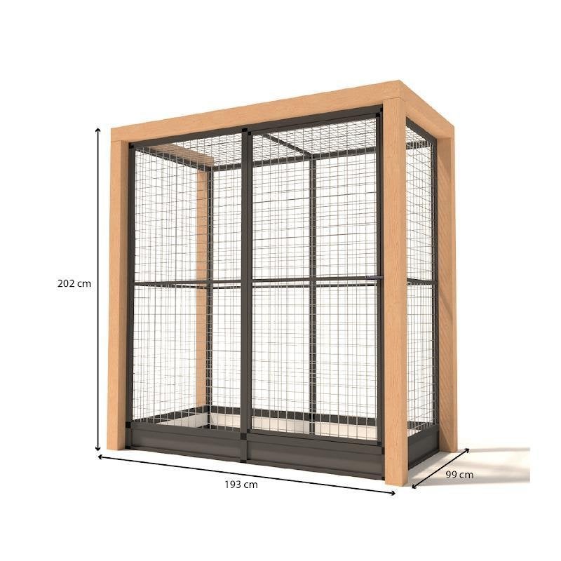 Aluminium Volière Valentijn, Dieren en Toebehoren, Ophalen of Verzenden, Nieuw, Aluminium, Volière