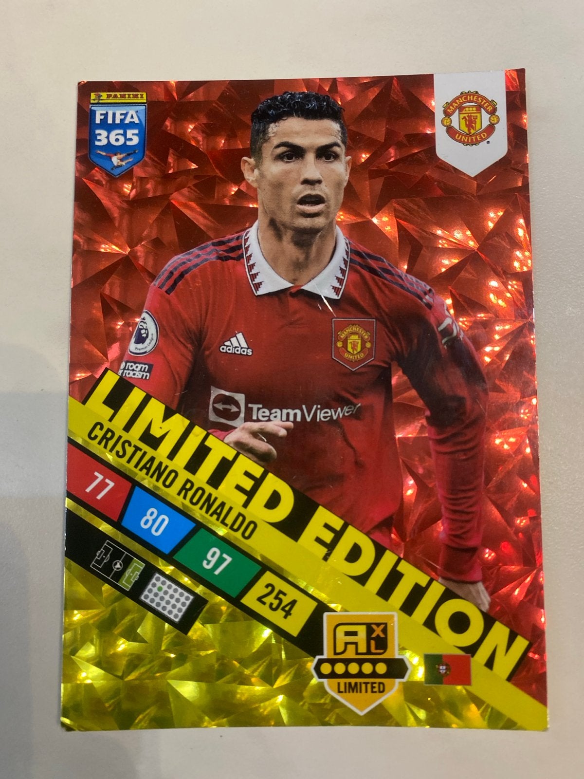 Panini FIFA 365 Adrenalyn XL 2023 Cristiano Ronaldo Limited, Ophalen of Verzenden, Zo goed als nieuw, Buitenlandse clubs, Spelerskaart