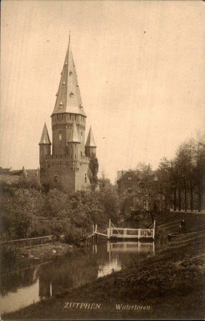 Zutphen - Watertoren - Voorzijde, Ophalen of Verzenden, Voor 1920, Ongelopen, Gelderland