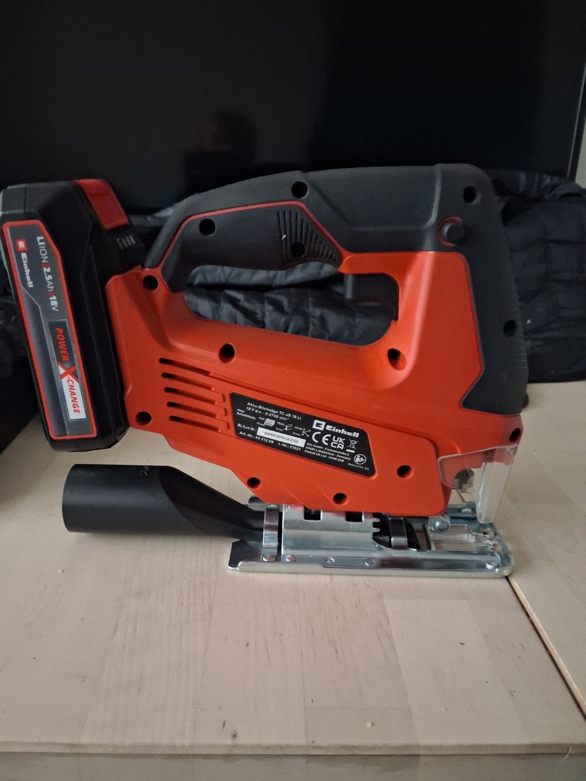 Einhell Decoupeerzaag TC-JS 18 Li-Solo met accu en lader, Ophalen, Decoupeerzaag, Zo goed als nieuw, 30 tot 70 mm