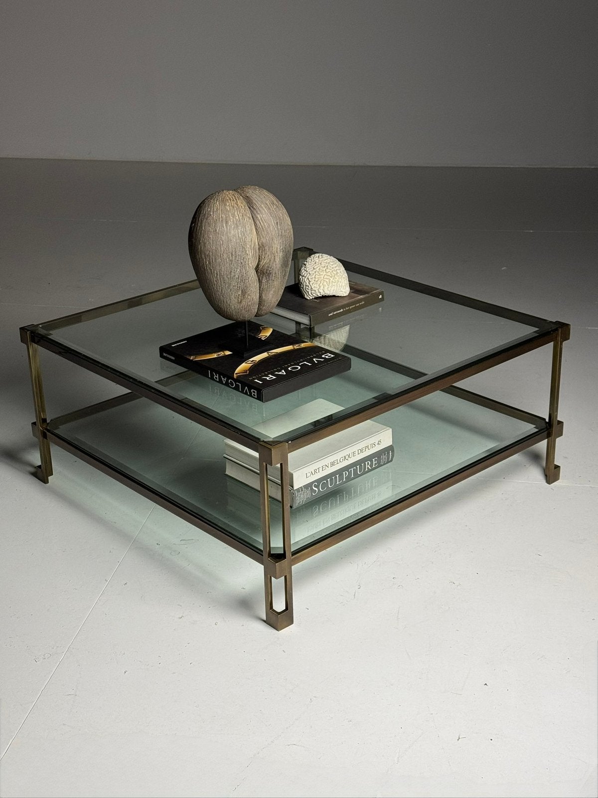 Salontafel glas vintage, Ophalen of Verzenden