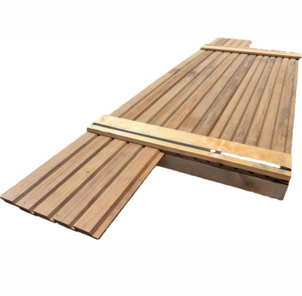 2 m2 Halfhouts rabat - Hardhout - nr: HP48, Ophalen, Planken, Nieuw, Hardhout